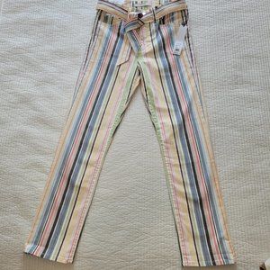Joe's The Luna Pastel Stripe High Rise Cigarette Ankle Womens Jeans NWT